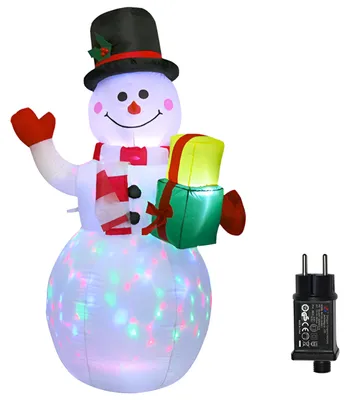 Aufblasbarer Schneemann 1,5 m mit LED-Lichtern, Weihnachtsdekoration