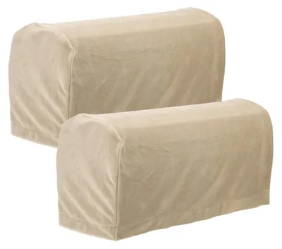 Image de Solidchoice - 2 housses élastiques pour accoudoirs de meubles
