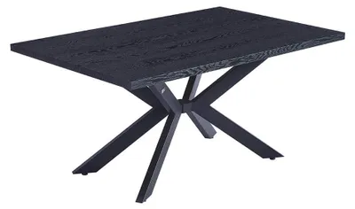 Produktbild von HOME DELUXE Esstisch Eckig AVENCIA inkl. Sternfuß - Dark Oak 160 x 100 cm - mit schwarzem Metallgestell | Küchentisch, Esszimmer, Esszimmertisch