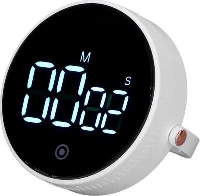 Image de Minuterie électronique avec support Affichage numérique Minuterie magnétique pour gestion du temps pour bureau Cuisine Blanc