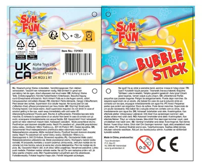 Produktbild von Bellenblaas stick Spielzeug 120ml 37cm Set von 24 Multi Farben