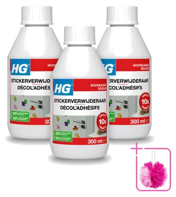 Produktbild von 3 x HG Stickerentferner - zum Entfernen von Aufklebern und Kleberesten - 300 ml - Sparpackung - 3 Stücke