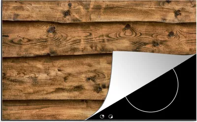 Produktbild von KitchenYeah© Herdabdeckplatte Regale - Rustikal - Holz , 90x52cm, Küche Deko, Glaskeramikkochfeld Herdabdeckung, Abdeckplatte fùr Kochfeld