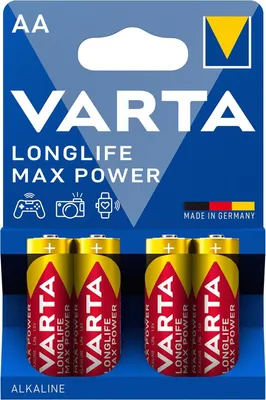 Zdjęcie produktu dla Zestaw 4 akumulatorów Longlife Max Power AA/LR6