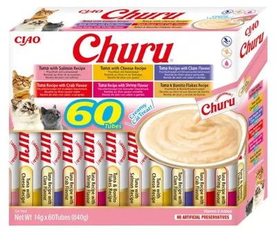 Immagine prodotto di Confezione assortita INABA Churu Tonno - premietti per gatti - 60 x 14 g