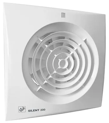 Productafbeelding van Soler & Palau Silent-200 Badkamer-/Toiletventilator met Timer + Vochtsensor - 230V AC - 16W - 180 m³/h - 33dB - IP45 - SILENT-200CHZ