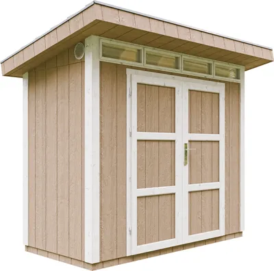 Immagine prodotto di Capanno da giardino di  L161xL294xH239 cm 3m² con pavimento e piastrelle bituminose -TIMBELA M901A -TERRABROWN