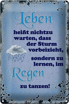 Produktbild von Blechschild Spruch 20x30cm Leben heißt nicht zu warten dass