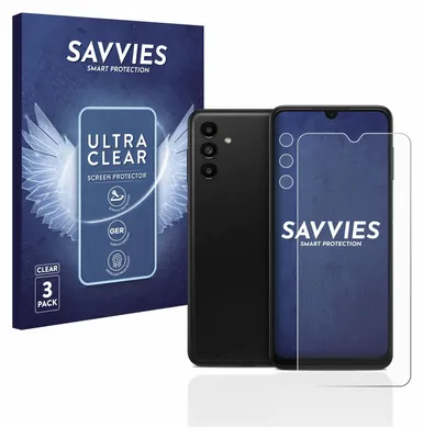 A product shot of a phone screen protector packaging and a phone with a screen protector.