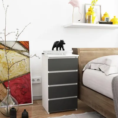 Immagine prodotto di Cassettiera VALESTRA - bianco / grigio scuro