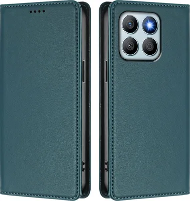 Image de Etui en cuir pour Honor X8B, étui magnétique en cuirPolyuréthaneavec support Vert