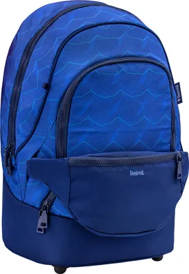 Zdjęcie produktu dla Belmil ergonomiczna torba szkolna i torba z paskiem dla chłopców Odpowiednia do szkoły i na zajęcia rekreacyjne /pas na klatkę piersiową, pas biodrowy/inne wzory/niebieski (338-84/P Estate Blue)