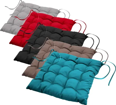 Produktbild von Stuhlkissen Sitzkissen 40x40 cm Sitzpolster Garten Kissen Polster Auflage, Farbe:Taupe