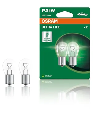Immagine prodotto di Lampadine per auto Osram Ultra Life P21W 12 V 21 W, confezione da 2 pezzi