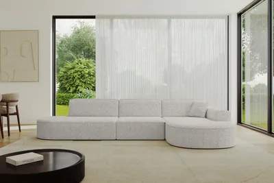 Produktbild von ALTDECOR Ecksofa in L-Form MARI-L2 - 328x171x79,5 cm Hellgrau - Corner Sofa Bett Eckcouch Couch Wohnlandschaft Cauchsofa