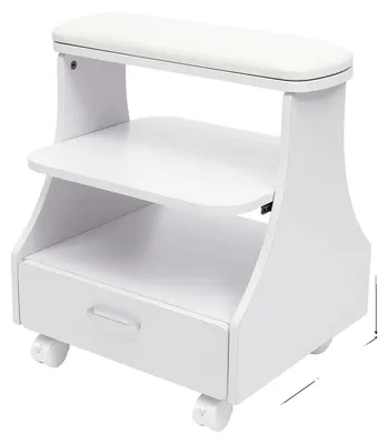 Produktbild von Pedikürehocker, Fußbadhalter, mobiles Design, WEISS