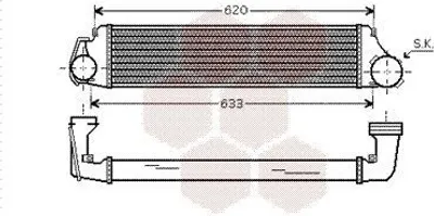 Produktbild von VAN WEZEL 06004282 Ladeluftkühler LLK für BMW 3 Limousine (E46) Turbo Intercooler