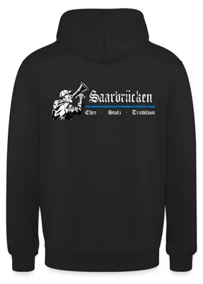 Produktbild von Spreadshirt Saarbrücken Ehre Stolz Tradition Fußball Uni Hoodie, S, Schwarz