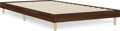 Produktbild von vidaXL Bettgestell ohne Matratze Braun Eiche 100x200 cm Holzwerkstoff