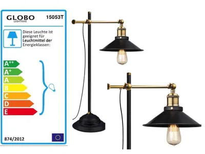 Produktbild von Globo Lighting Wandleuchte Metall messingfarben, 1x E27