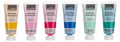 Produktbild von Crelando Acrylfarben 6er Set 22ml je Tube Schnelltrocknend