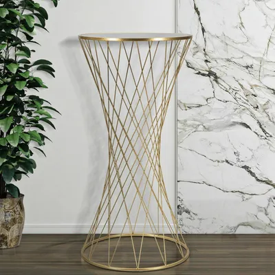 Produktbild von Dmora Couchtisch Berceto 50x50x100h cm Gold, Rund