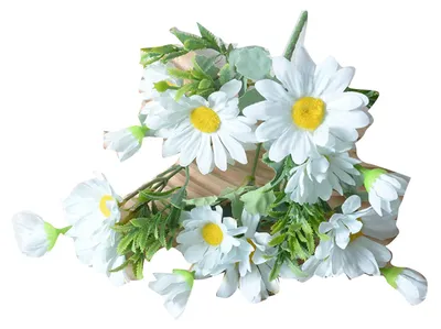 Produktbild von Künstliche Blumen, 27 cm hoch, kleiner Strauß mit mehreren Chrysanthemenblüten und grünen Blättern, künstliche Blumendekoration für Hochzeiten und Zuhause