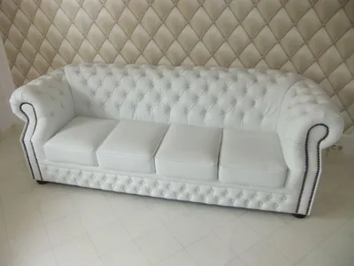 Obrázok produktu pre Kožená Pohovka Chesterfield 4-Miestna Anglická Pohovka Kožená Súprava Dizajn