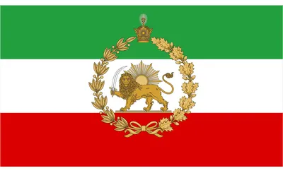 Produktbild von Iranische Flagge mit Löwe, Sonne und Krone, 90x150 cm