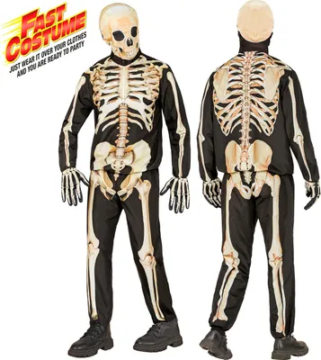 Image de Costume squelette Halloween, taille : 140
