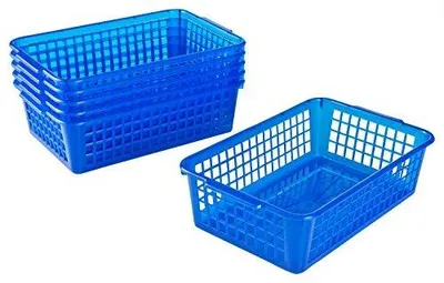 Zdjęcie produktu dla Kosz do przechowywania uniwersalny niebieski pojemnik zestaw 6 szt