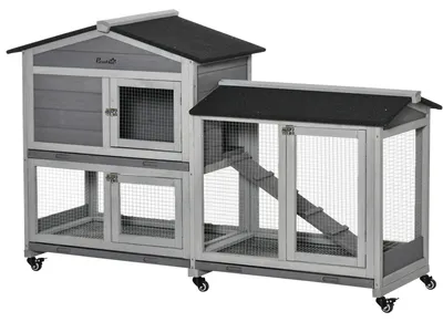 Obrázok produktu pre Pawhut PawHut búda pre malé zvieratá so 6 kolieskami D51-314