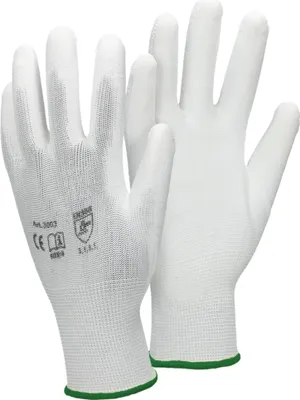 Produktbild von ECD Germany 1 Paar Arbeitshandschuhe mit PolyurethanBeschichtung, Größe 11-XXL, Weiß, atmungsaktiv, rutschfest, robust