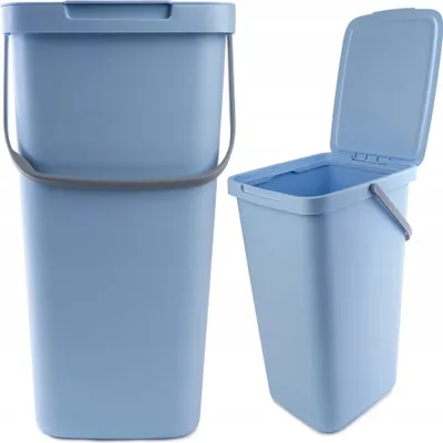 Obrázek produktu pro Odpadkový koš - odpadkový koš - 25 l - s víkem - pro třídění odpadu - modrý