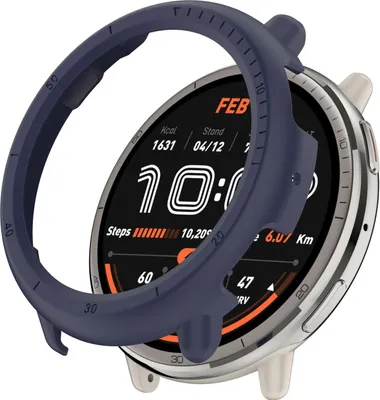 Produktbild von Für Amazfit Active 2 Design Kunststoff PC Watch Schutz Gehäuse Hülle Dunkelblau
