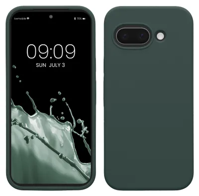 Produktbild von kwmobile Handyhülle für Google Pixel 9a Hülle, für Pixel 9a Case - Hülle Silikon - kabelloses Laden - Moosgrün