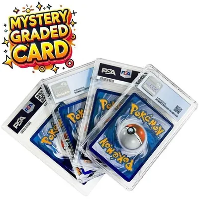 Productafbeelding van Omgoods- Gegraded Kaart Mystery Slab - 1 Willekeurige Pokémon Kaart - PSA/CGC Beoordeling - Verzamelaarsitem - Authenticiteit Gewaarborgd - Verrassing voor Verzamelaars - Pokemonkaart