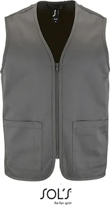 Image de SOLs 02110 | Bodywarmer Wallace pour homme - Couleur : Charcoal Grey (Solid) - Taille : M