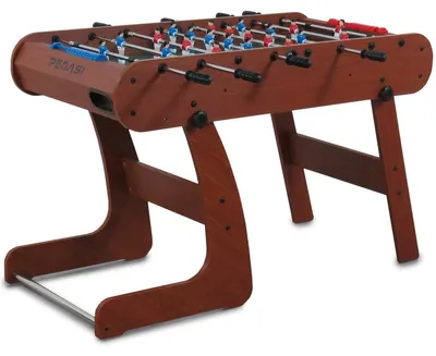 Produktbild von Pegasi Fußballtisch Activ - Kickertisch Klappbar - Fussballtisch bis 14 Jahre - Indoor Tischkicker- Fußball Tischspiel - Fussballtisch - Faltbar - Foosball Table - Holz-Optik