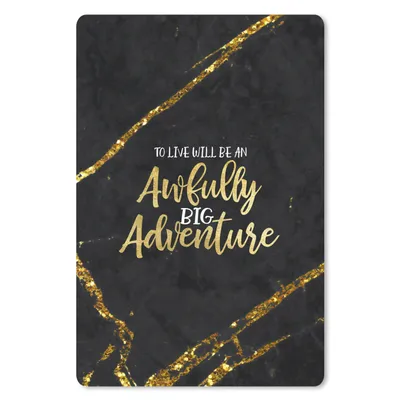 Produktbild von MuchoWow® Mauspad Mousepad Zitate - Abenteuer - Gold - Glitzer 40x60 cm - Mousepads - Maus Mat - Pad - Mausunterlage - Schreibtisch Accesoire