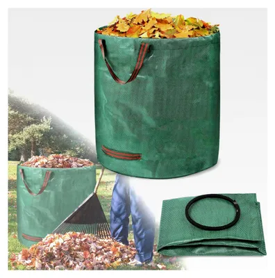 Produktbild von Gartensack für Gartenabfälle, stabil, 3x 272 Liter, Laubsack, Grünschnittsäcke, PP 150g/m², UV-beständig, reißfest