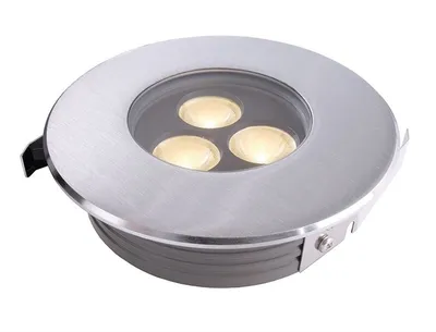 Image de Spot LED encastré de sol, Flat, 3 x 2 watts blanc chaud, 15