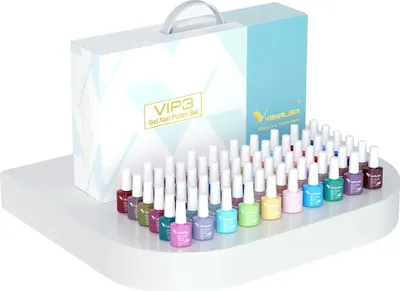 Produktbild von Nagel Gel Polish Set, HEMA-frei, selbstnivellierend, Vip3 Farbset