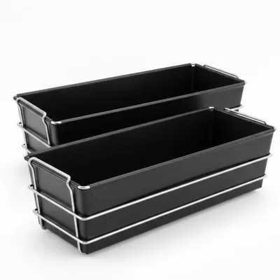 Produktbild von 2x Flexible Antihaft Backform Rechteckig 30 × 10,5 × 8 cm Kuchen Brot Kastenform bis 260 °C Brotform Kuchenform