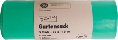 Produktbild von Trendline Gartensack 120 L, 63 mµ, grün, 5 Stück