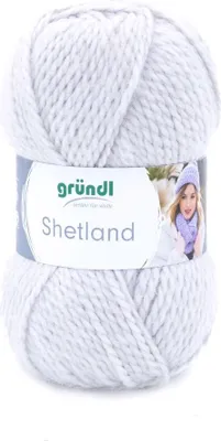Produktbild von Gründl Shetland,Mützen u. Schalwolle 100g/170m,80% Polyacryl/20% Wolle hellgrau melange (05)