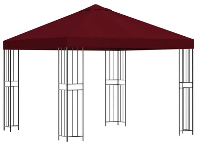 Produktbild von vidaXL Pavillon 3 x 3 m Bordeauxrot Polyester und Stahl 190 gsm