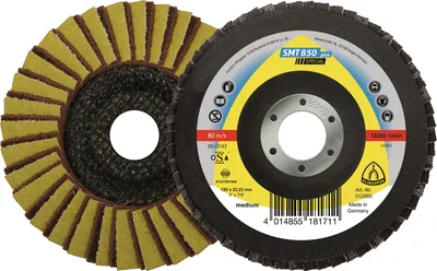 Produktbild von KLINGSPOR Fächerscheibe SMT 850 Kombi Ø 125 mm Körnung 80 konisch INOX Zirkonkorund - 312560