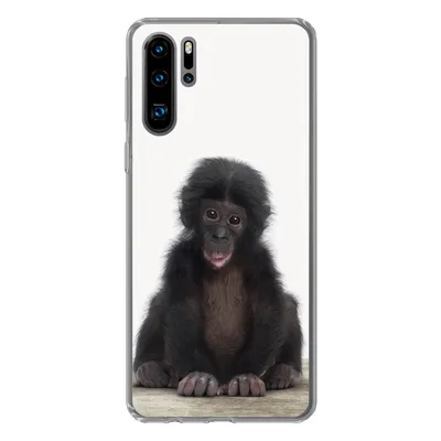 Produktbild von MuchoWow® Handyhülle Schutzhülle Hülle für Huawei P30 Pro Kind - Affe - Schimpanse - Babytiere - Jungen - Mädchen Silikon Softcase Handy Hülle - Schutzdeckel