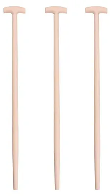 Produktbild von 3 Stück Holzschaufelstiele T-Griff Gerätestiele 100 cm Ø 38 mm Set